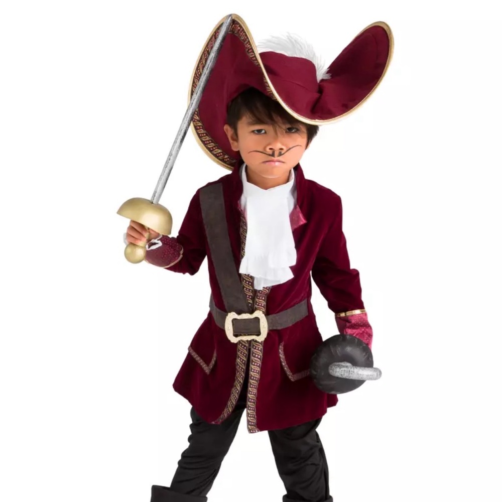 Disney Burgundy and Gold-Trim Pirate Outfit